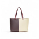 Otrera-Hebe Bag Burgundy&Beige-Shopper / Tote Bag-2-milagron.live