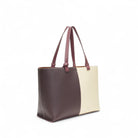 Otrera-Hebe Bag Burgundy&Beige-Shopper / Tote Bag-3-milagron.live
