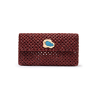 Iris Woven Clutch Terracotta