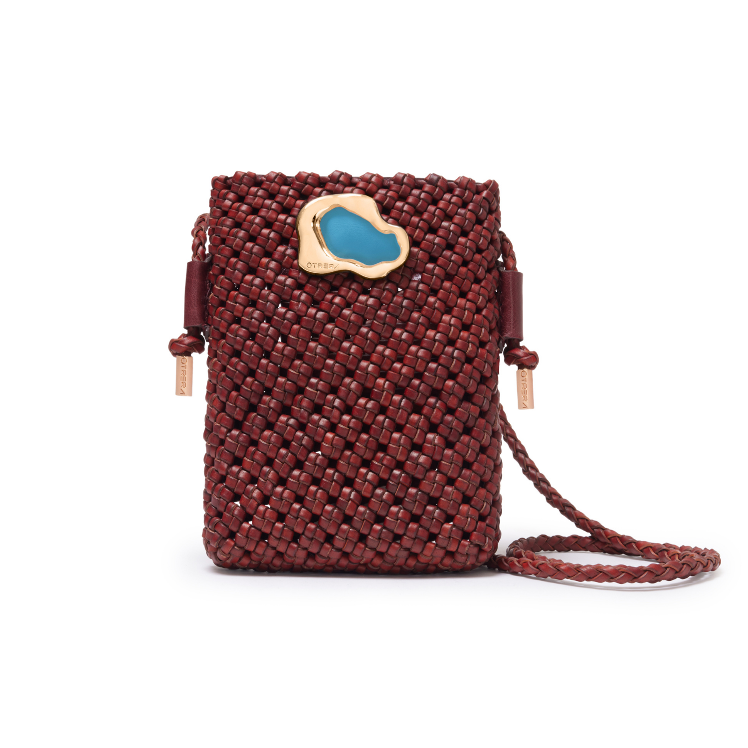 Iris Woven Clutch Terracotta