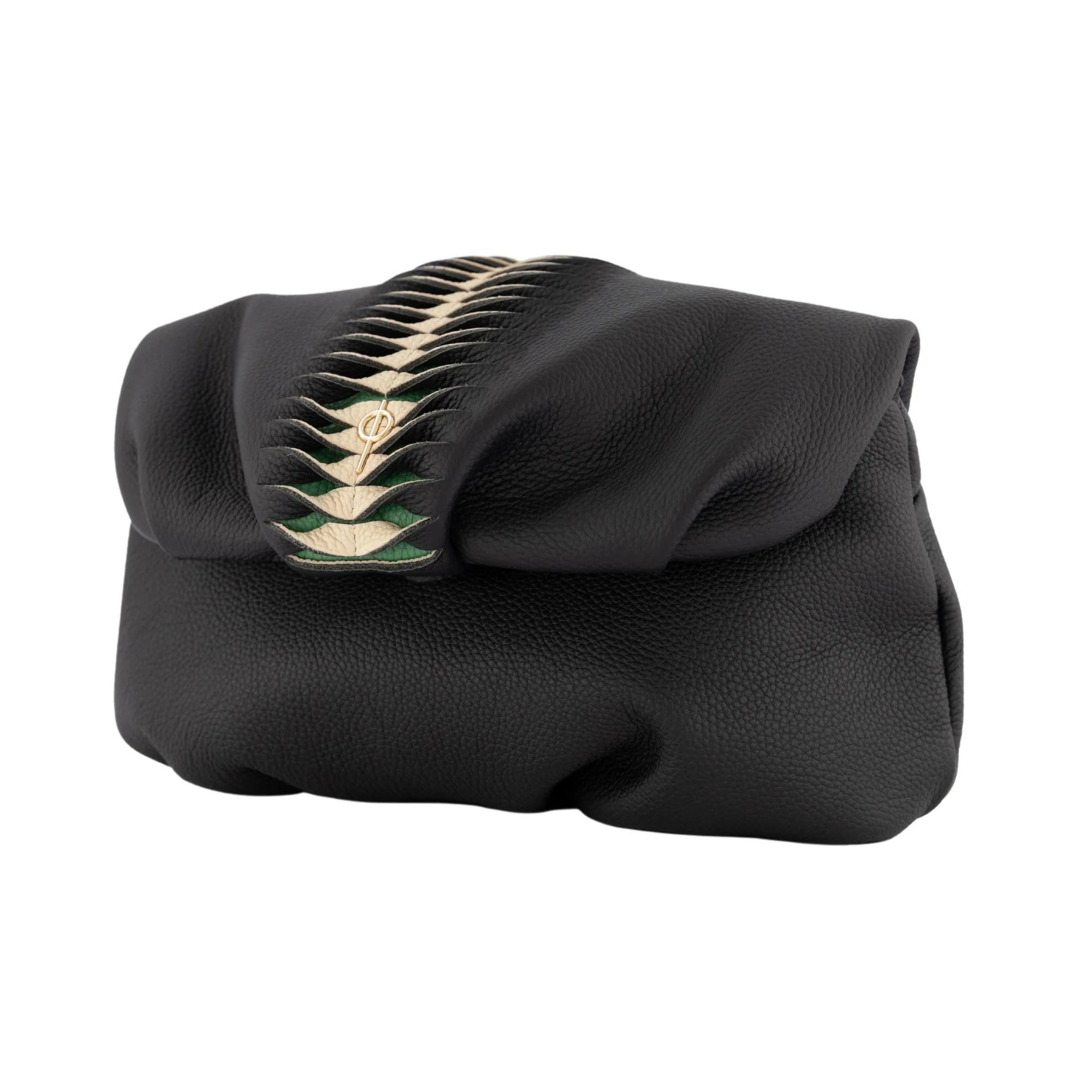 Otrera-Leda Hera Black/Green-Clutch-3-milagron.live