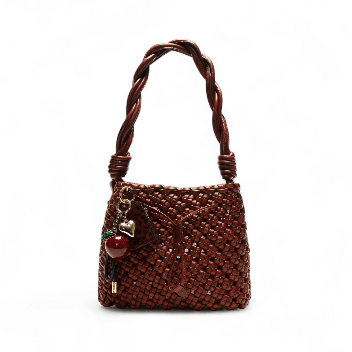 Otrera-Rhea Braıd Twıst Strap Brown-Omuz çantası-2-milagron.live