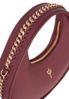 Otrera-Round Chain Bag Burgundy-Omuz Çantası-3-milagron.live
