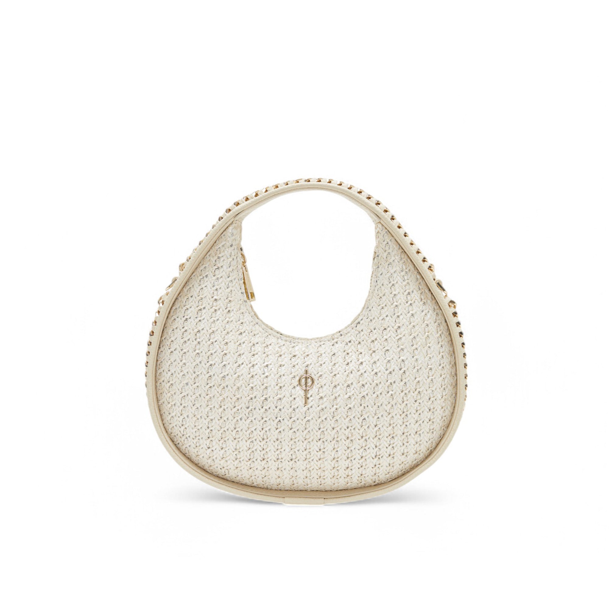 Otrera-Round Chain Bag Straw Beige-El Çantası-1-milagron.live