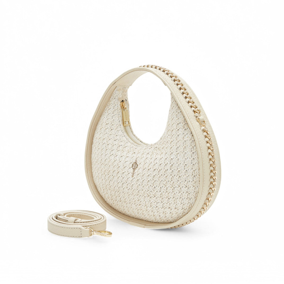 Otrera-Round Chain Bag Straw Beige-El Çantası-2-milagron.live