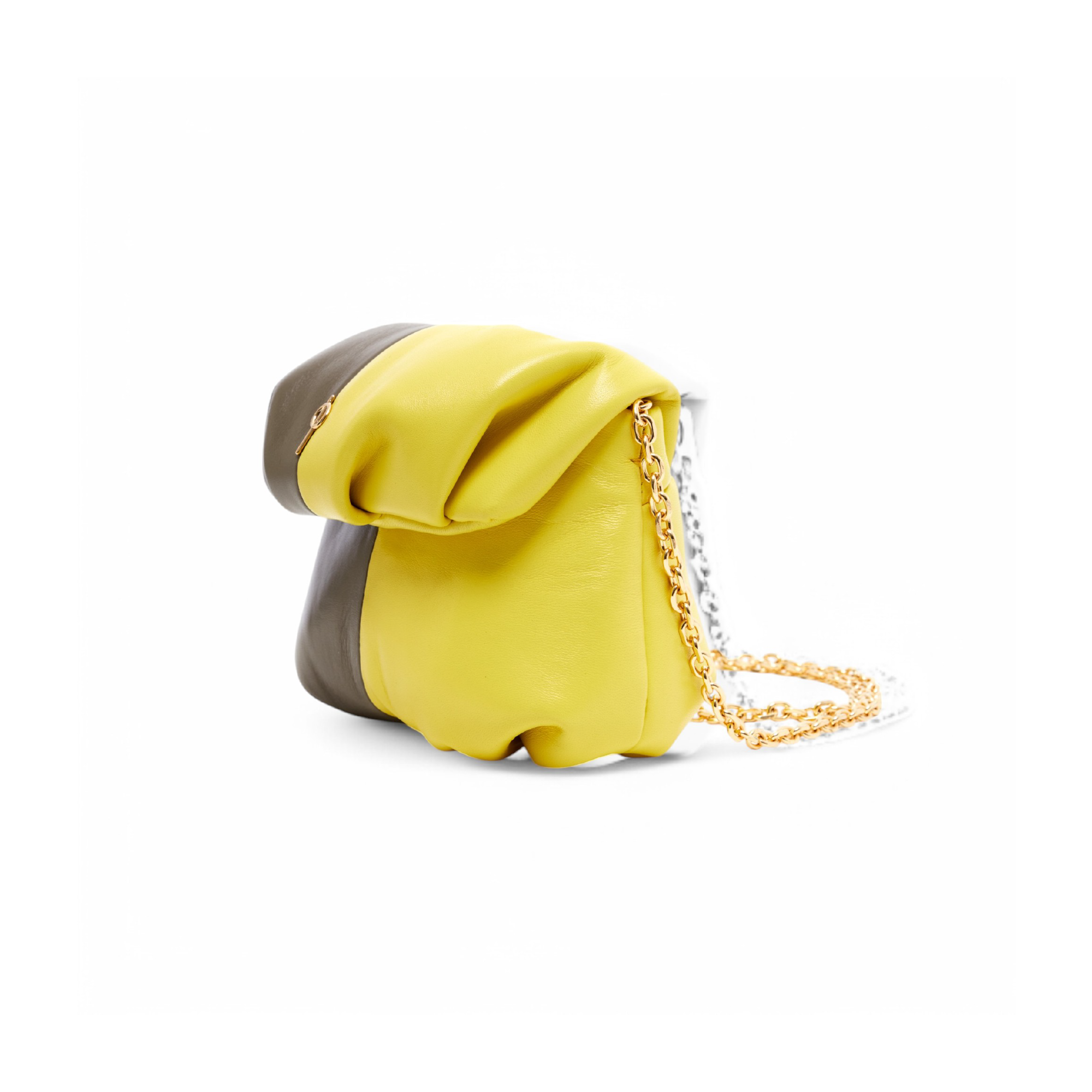 Otrera-Two Colored Baby Leda Floater Brown/Yellow-Crossbody bag-2-milagron.live
