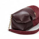 Otrera-Two Colored Leda Burgundy-Omuz Çantası-3-milagron.live