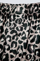 Desenli Erkek Saten Şort - Silky Leopard