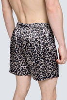 Desenli Erkek Saten Şort - Silky Leopard