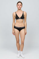 Desenli Triangle Spor Bralet - Polka Dot - 4