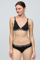 Desenli Triangle Spor Bralet - Polka Dot - 5