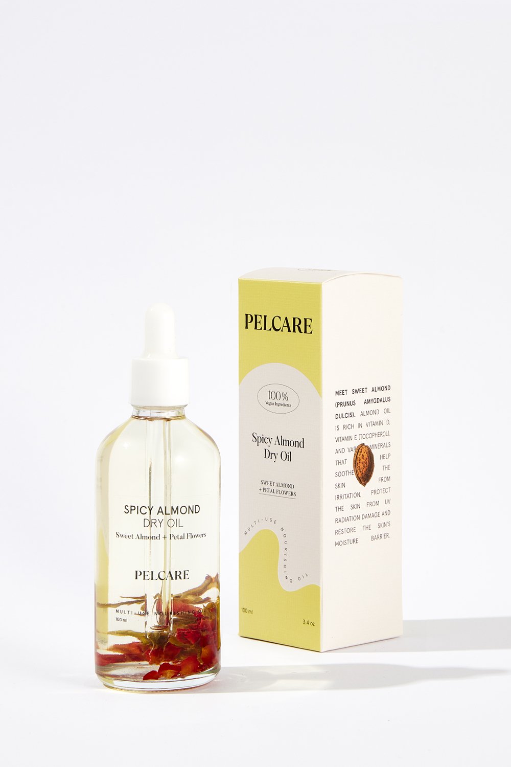 Pelcare-Spicy Almond Dry Oil - Tatli Badem Yaği İçeren Çok Amaçli Kuruyağ-Vücut Yağı-4-milagron.live