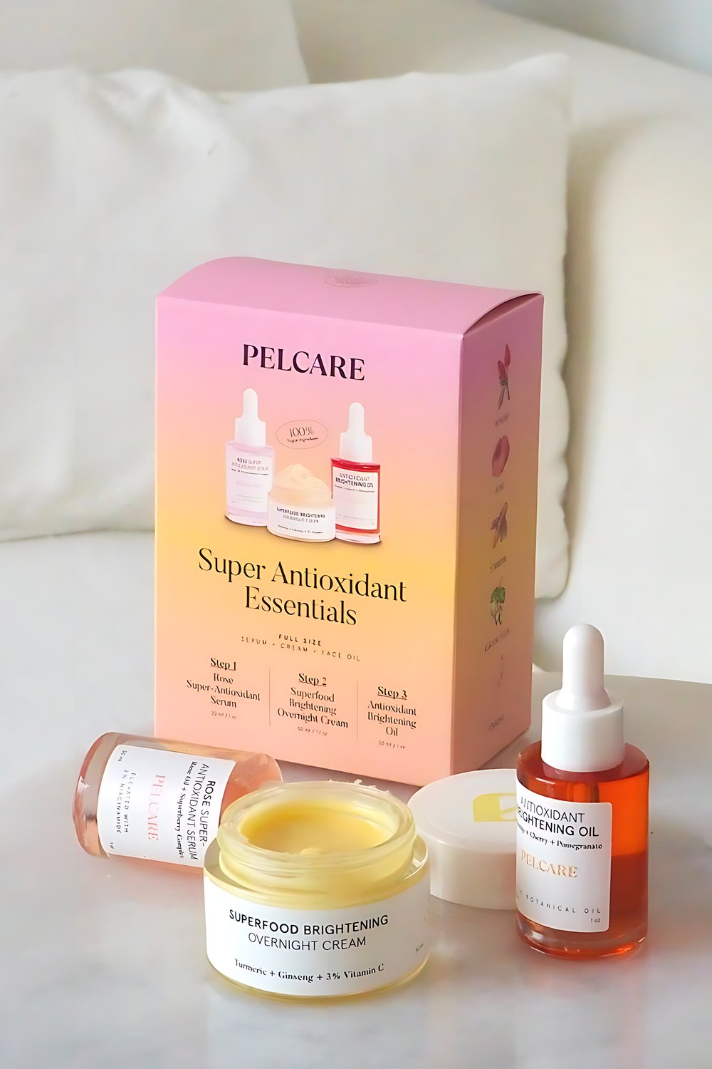 Pelcare-Super Antioxidant Essential Routine Set - Bi̇tki̇sel Anti̇oksi̇dan Ruti̇n Seti̇-Cilt Bakım Setleri-1-milagron.live