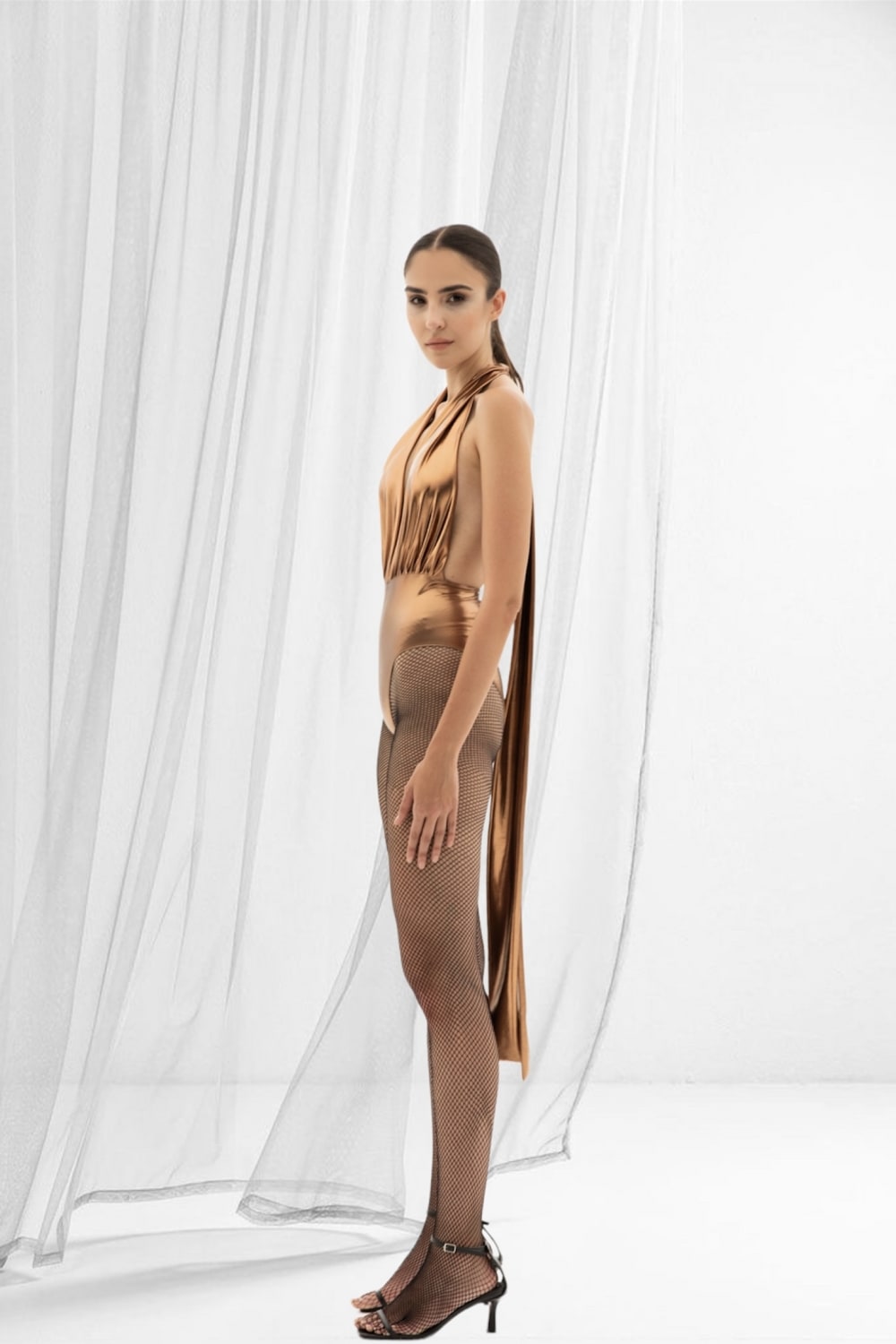 Pelia-Ella Bağlamalı Bronz Top-Top-2-milagron.live