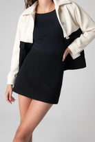 Peploum-Anne Bouny Contrast Weaving Skirt-Etek-1-milagron.live