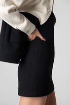 Peploum-Anne Bouny Contrast Weaving Skirt-Etek-2-milagron.live