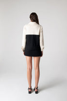 Peploum-Anne Bouny Contrast Weaving Skirt-Etek-5-milagron.live