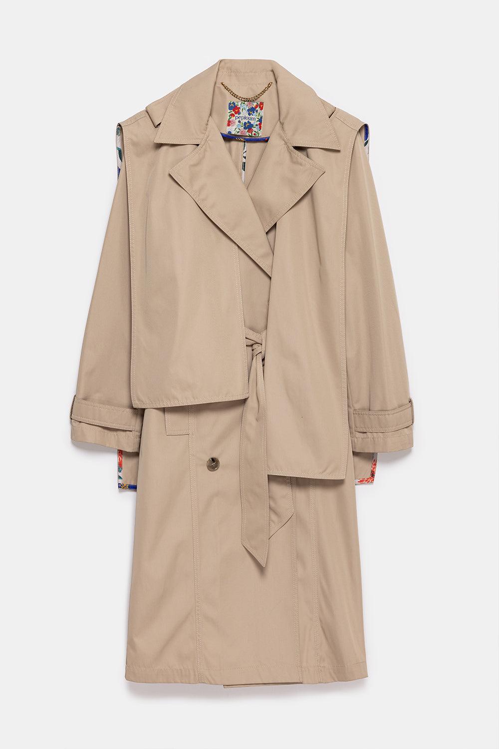 Peploum-Beatrice Asymmetric Piece Trenchcoat-Trençkot-6-milagron.live