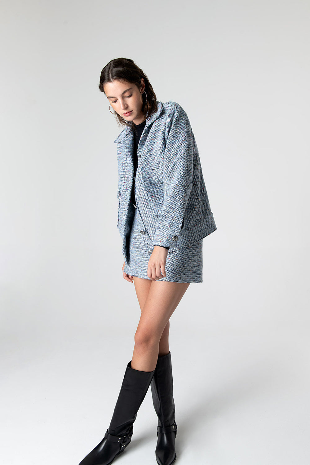 Peploum-Carleen Textured Weaving Jacket-Ceket-5-milagron.live