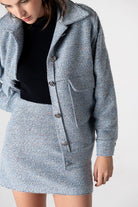 Peploum-Carleen Textured Weaving Skirt-Etek-2-milagron.live