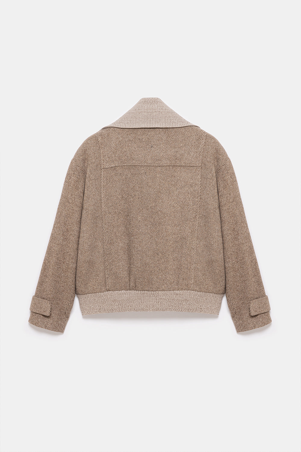 Peploum-Grace Knit Collar Short Coat-Kaban-6-milagron.live