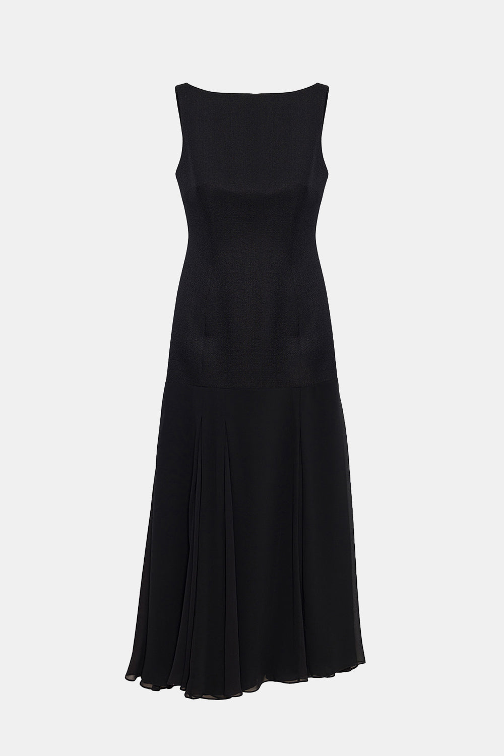 Peploum-Lohan Textured Tweed Chiffon Dress-Elbise-1-milagron.live