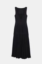 Peploum-Lohan Textured Tweed Chiffon Dress-Elbise-2-milagron.live
