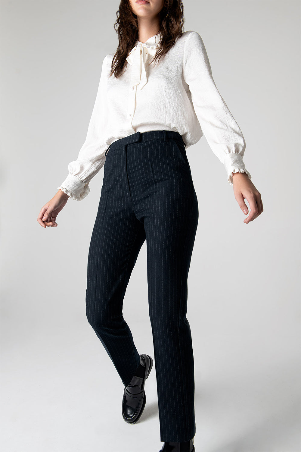 Peploum-Mary Lacy Slim Fit Trousers-Pantolon-1-milagron.live