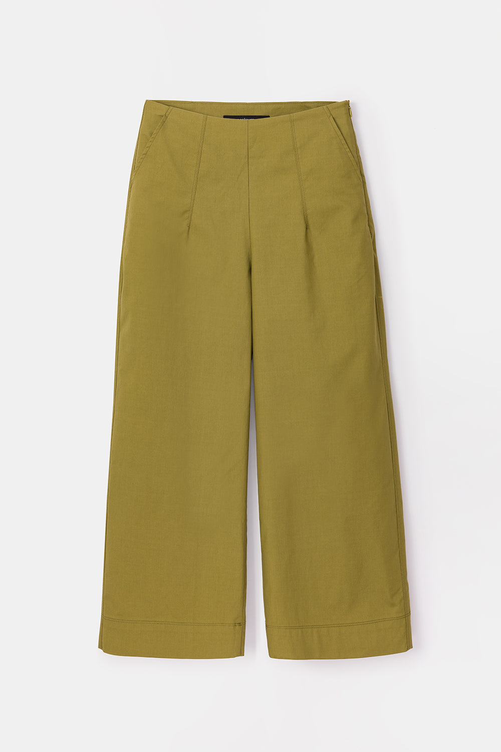 Peploum-Nomi Trousers In Moss Green-Pantolon-4-milagron.live