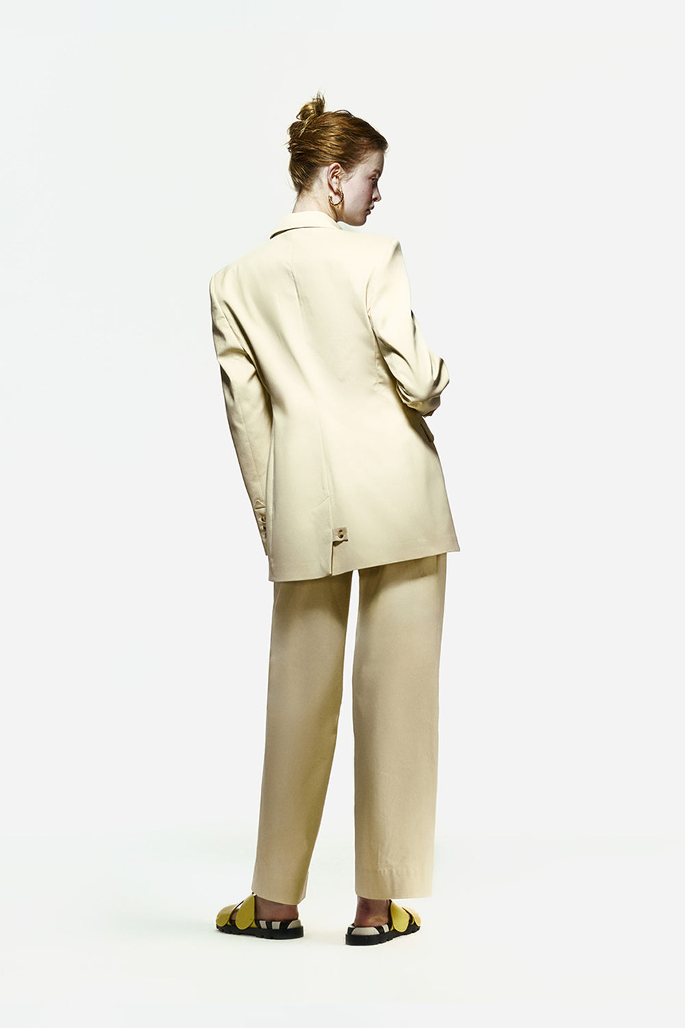 Peploum-Toba Jacket In Eggnog Yellow-Ceket-3-milagron.live
