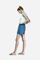 Peploum-Toba Short In Denim Blue-Şort-2-milagron.live