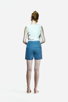 Peploum-Toba Short In Denim Blue-Şort-3-milagron.live