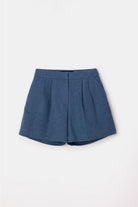 Peploum-Toba Short In Denim Blue-Şort-4-milagron.live
