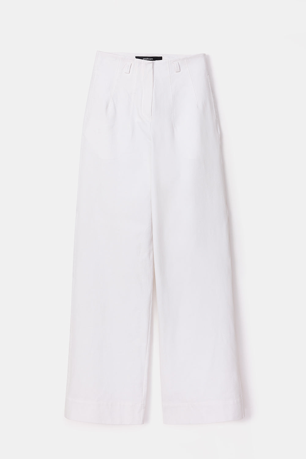 Peploum-Toba Trousers In Coral White-Pantolon-4-milagron.live