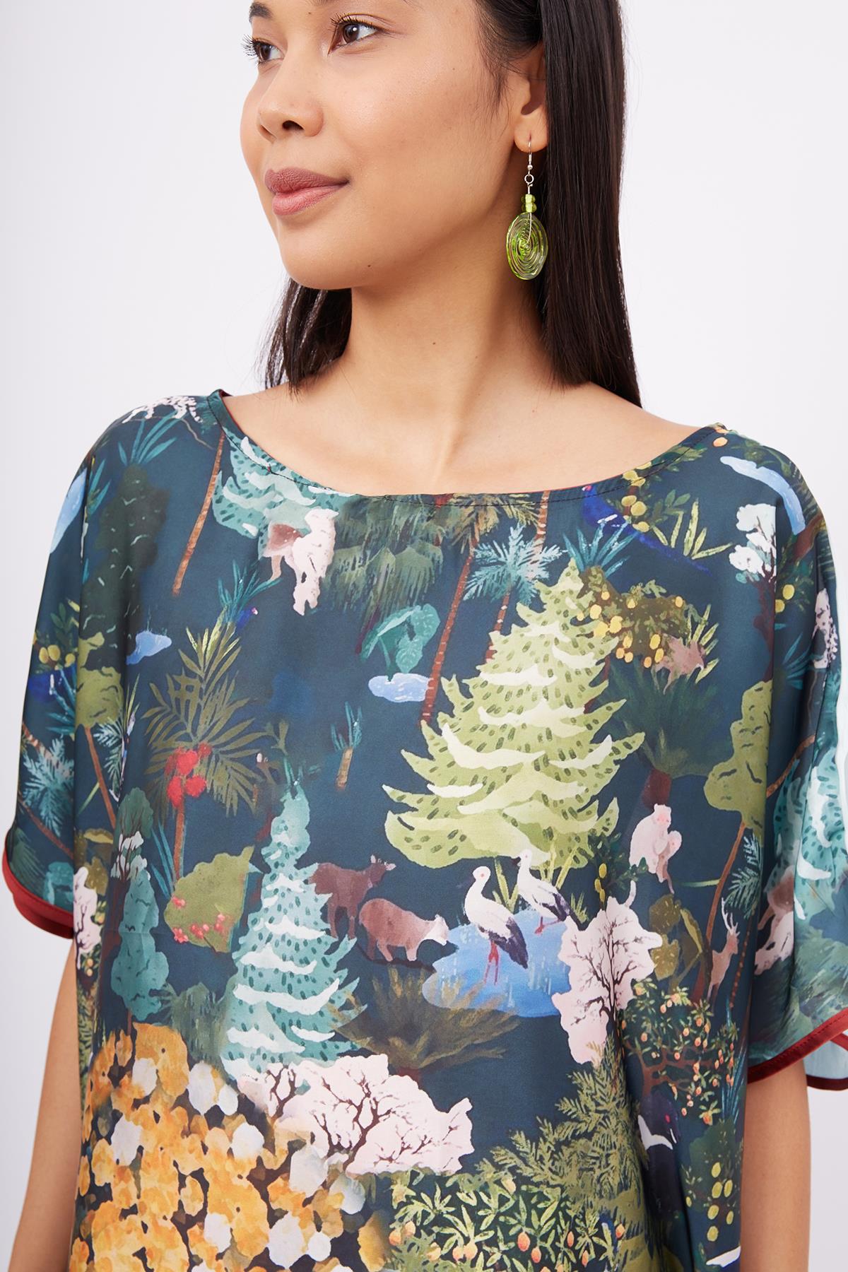 Peraluna-Magic Moments Long Dress Anne Kız Baskılı 130 Cm Uzun Saten Kolsuz Elbise-Elbise-3-milagron.live