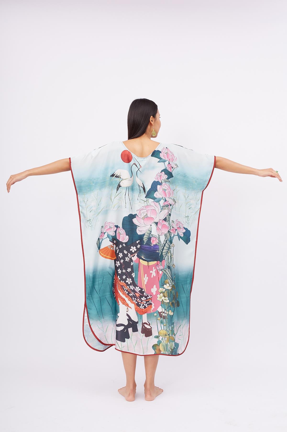 Peraluna-Magic Moments Long Dress Anne Kız Baskılı 130 Cm Uzun Saten Kolsuz Elbise-Elbise-7-milagron.live