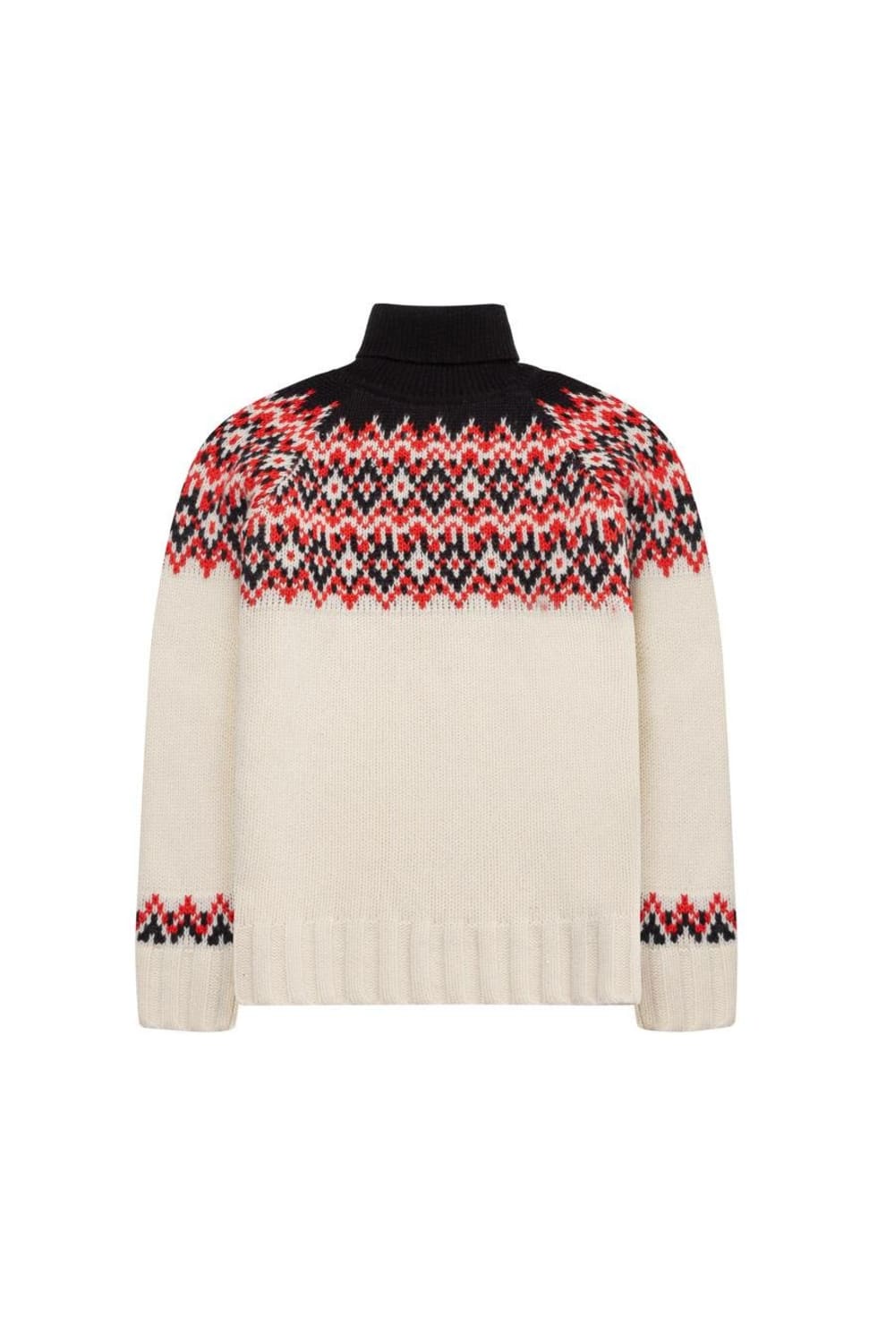 Peraluna-Styleboom X Cotswold Fair Isle Pullover Balıkçı Yaka Baklava Desen Kazak Kadın Triko Kazak-Kazak & Triko-6-milagron.live