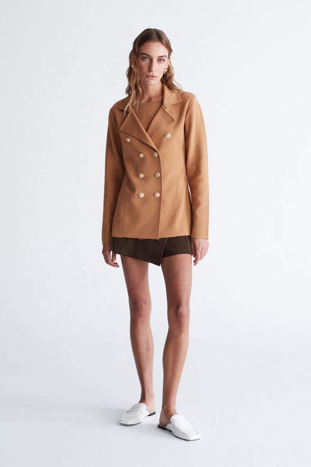 Peraluna-Styleboom X Katherine Blazer Çelik Örgü Klasik Kesim Düğmeli Blazer Kadın Triko Ceket -Ceket-20-milagron.live