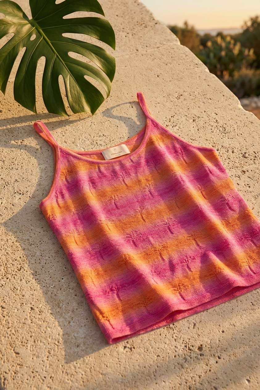 Peraluna Sunset Bloom Atlet, Kadın Atlet - Pembe Turuncu Multi
