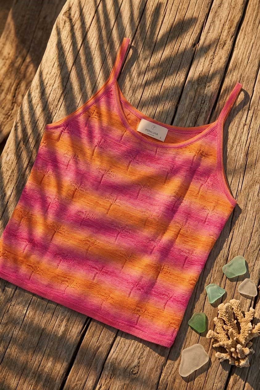 Peraluna Sunset Bloom Atlet, Kadın Atlet - Pembe Turuncu Multi