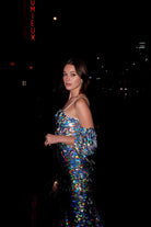 Petra Petrova-Gri Hologram Payetli Midi Elbise Ariel-Elbise-5-milagron.live