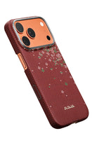 Sakura Hours Iphone 17 Pro Magsafe Uyumlu Aramid Fiber Kılıf Daybreak Red