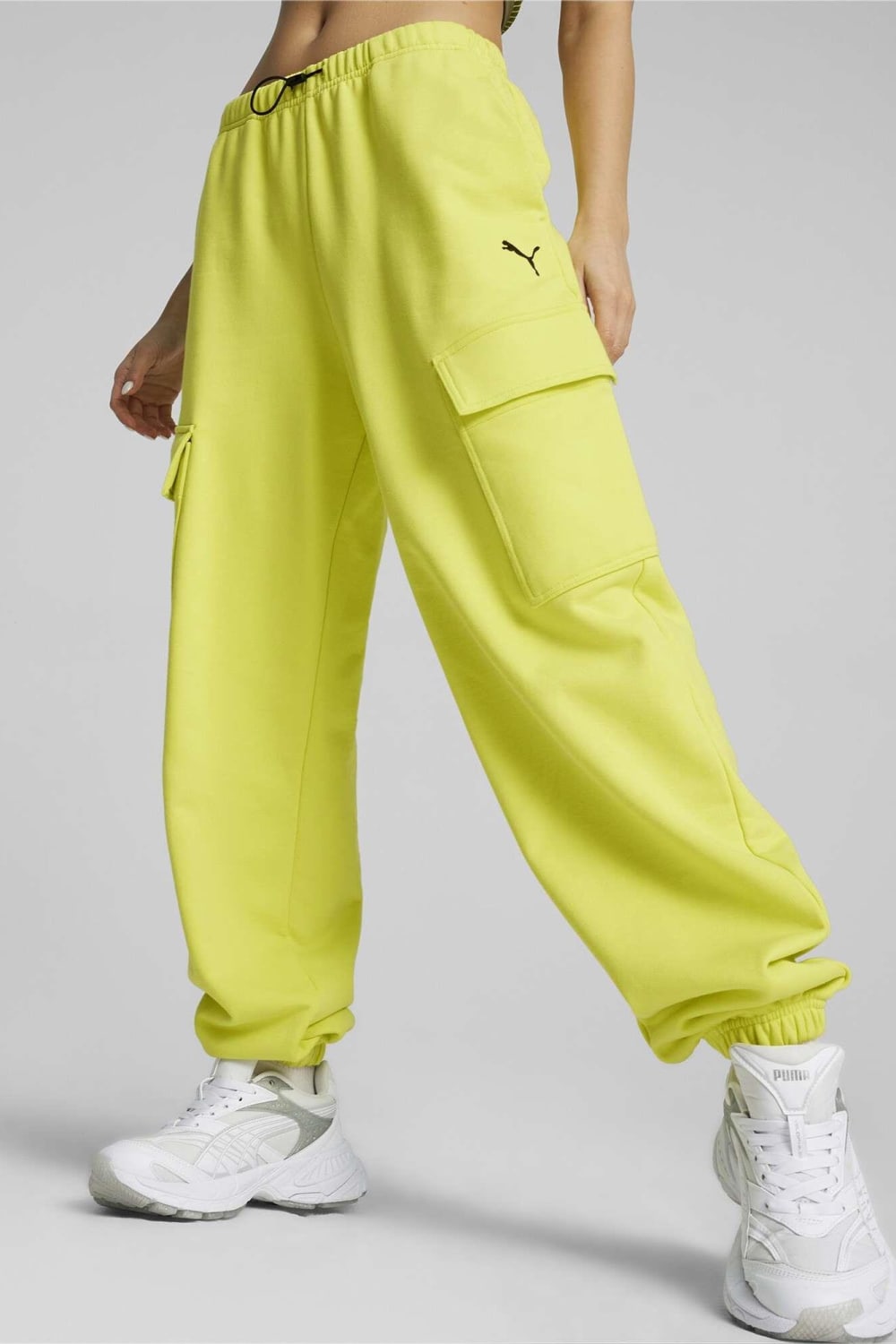 Puma-DARE TO Relaxed Sweatpants-Lime Sheen-Eşofman-2-milagron.live