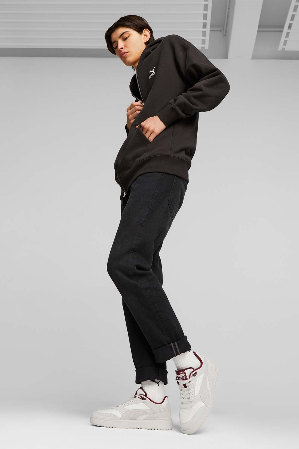 Puma-Doublecourt PRM Warm White Dark Jasper-Sneakers-2-milagron.live