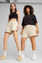 Puma-PREMIUM ESS A-Line Shorts 4 Jacquard Alpine Snow-Şort-1-milagron.live