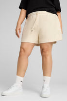 Puma-PREMIUM ESS A-Line Shorts 4 Jacquard Alpine Snow-Şort-3-milagron.live