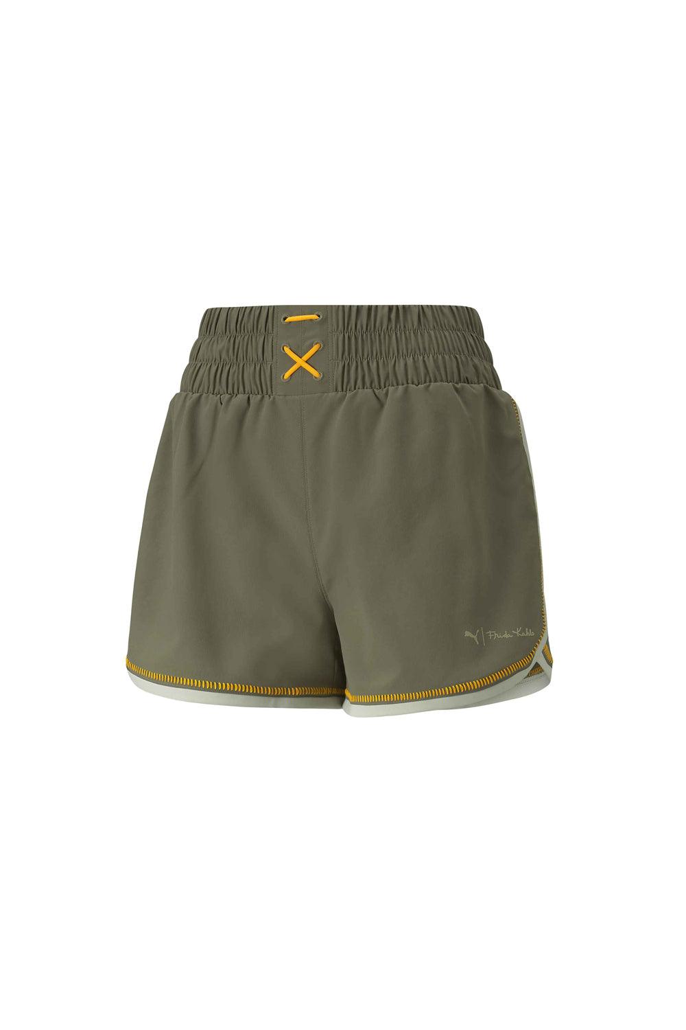 Puma-PUMA X FRIDA KAHLO SHORT Dark Green Moss-Şort-1-milagron.live