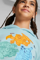 Puma-PUMA x POKEMON Hoodie TR Kids Light Aqua-Sweatshirts & Hoodies-2-milagron.live