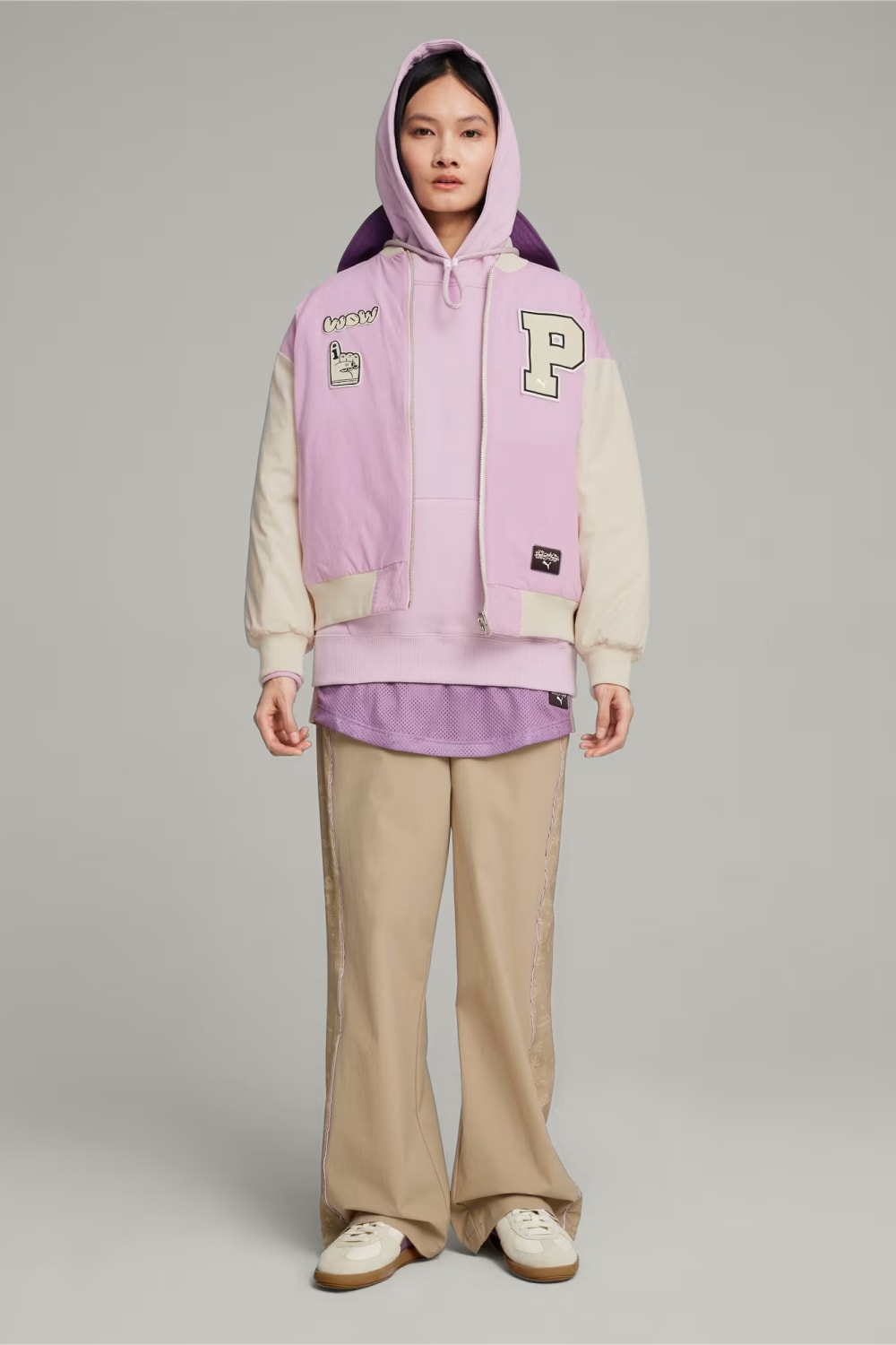 Puma-PUMA x SOPHIA CHANG Bomber Grape Mist-Ceket-1-milagron.live