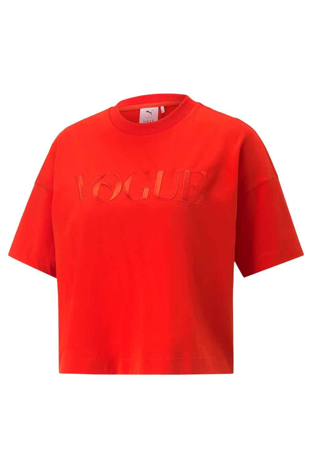 Puma-PUMA x VOGUE Graphic Tee Fiery Red-T-Shirts-6-milagron.live